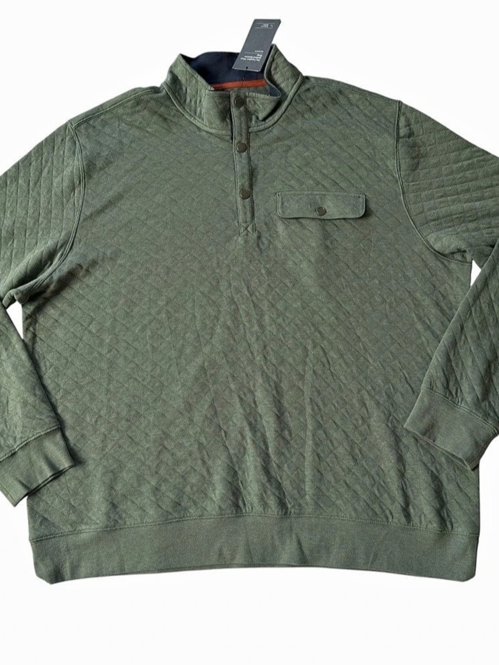 Goodfellow & Co Men’s XXL Olive Green Quilted Snap Pullover NWT